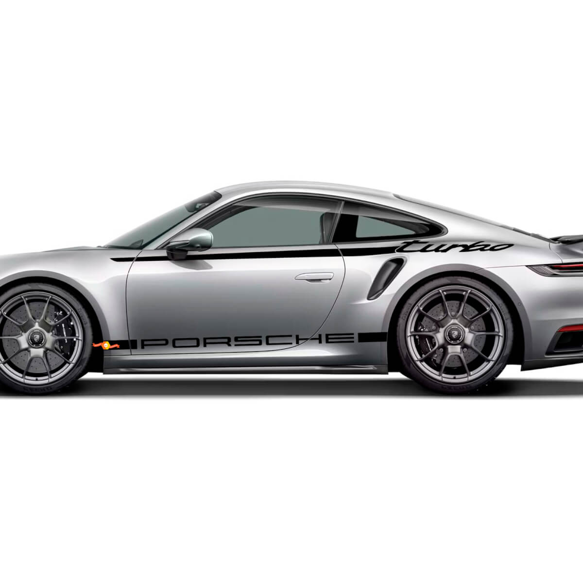 Kit de rayas de diseño de patrimonio gráfico 911 Turbo 50 años 2025 Calcomanía para Porsche 911 Turbo S 992.2

