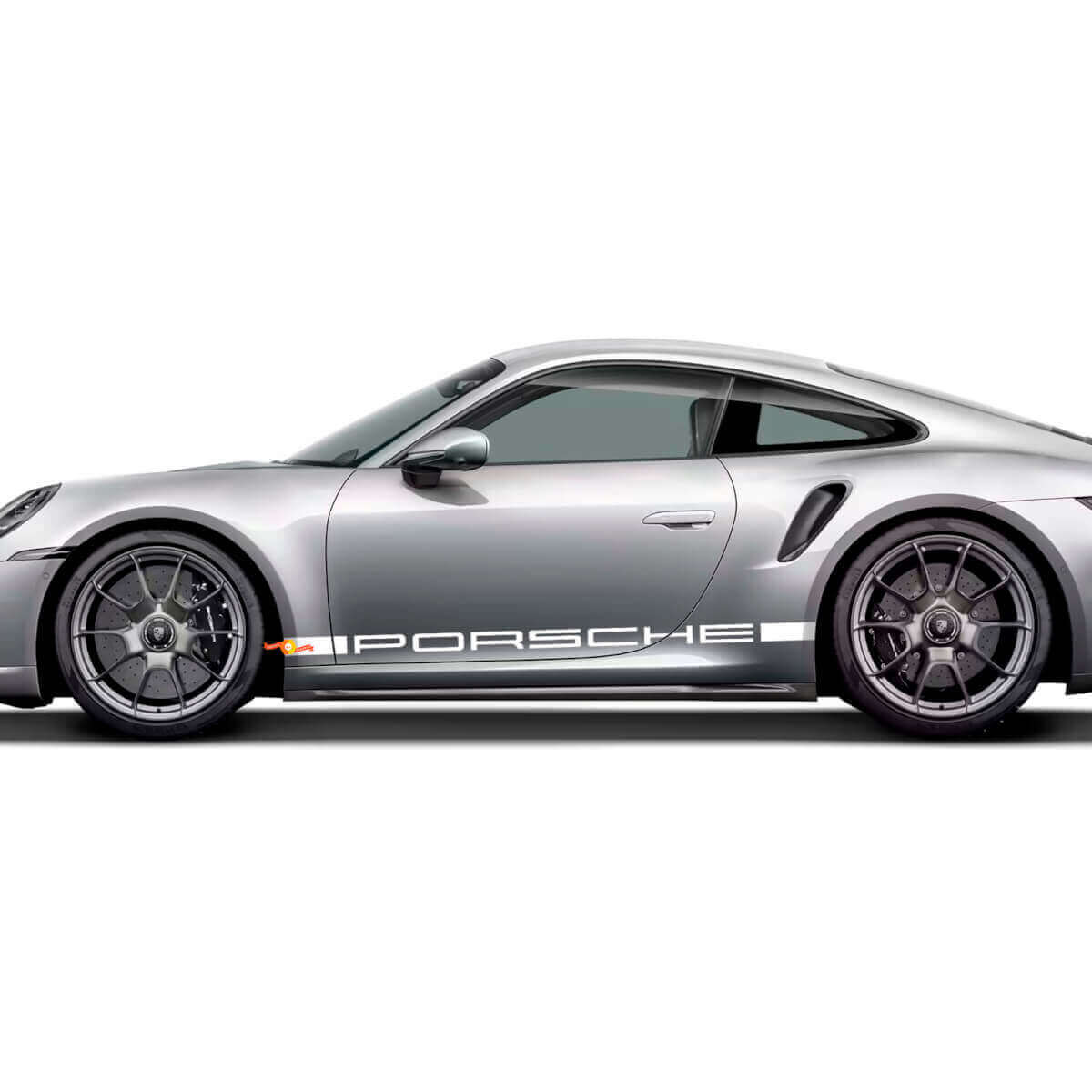 Kit de calcomanías de vinilo para faldón lateral estilo Porsche para Porsche 911 Turbo S 992.2