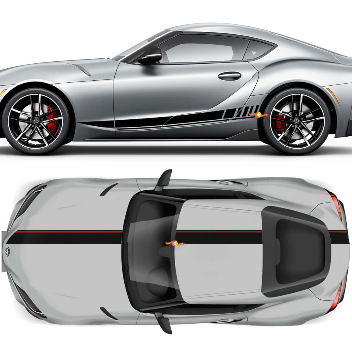 Kit Completo de Vinilo con Rayas de Carreras para Toyota Supra 2020-2026