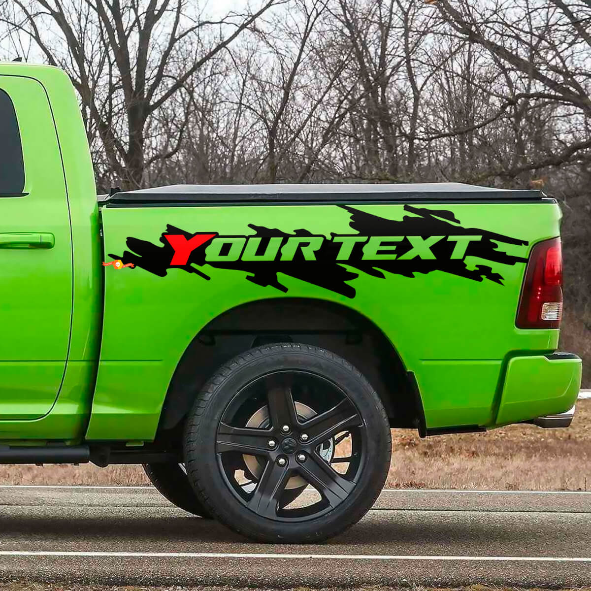 Kit de vinilo personalizado para salpicaduras de barro lateral de caja para Dodge Ram Rebel