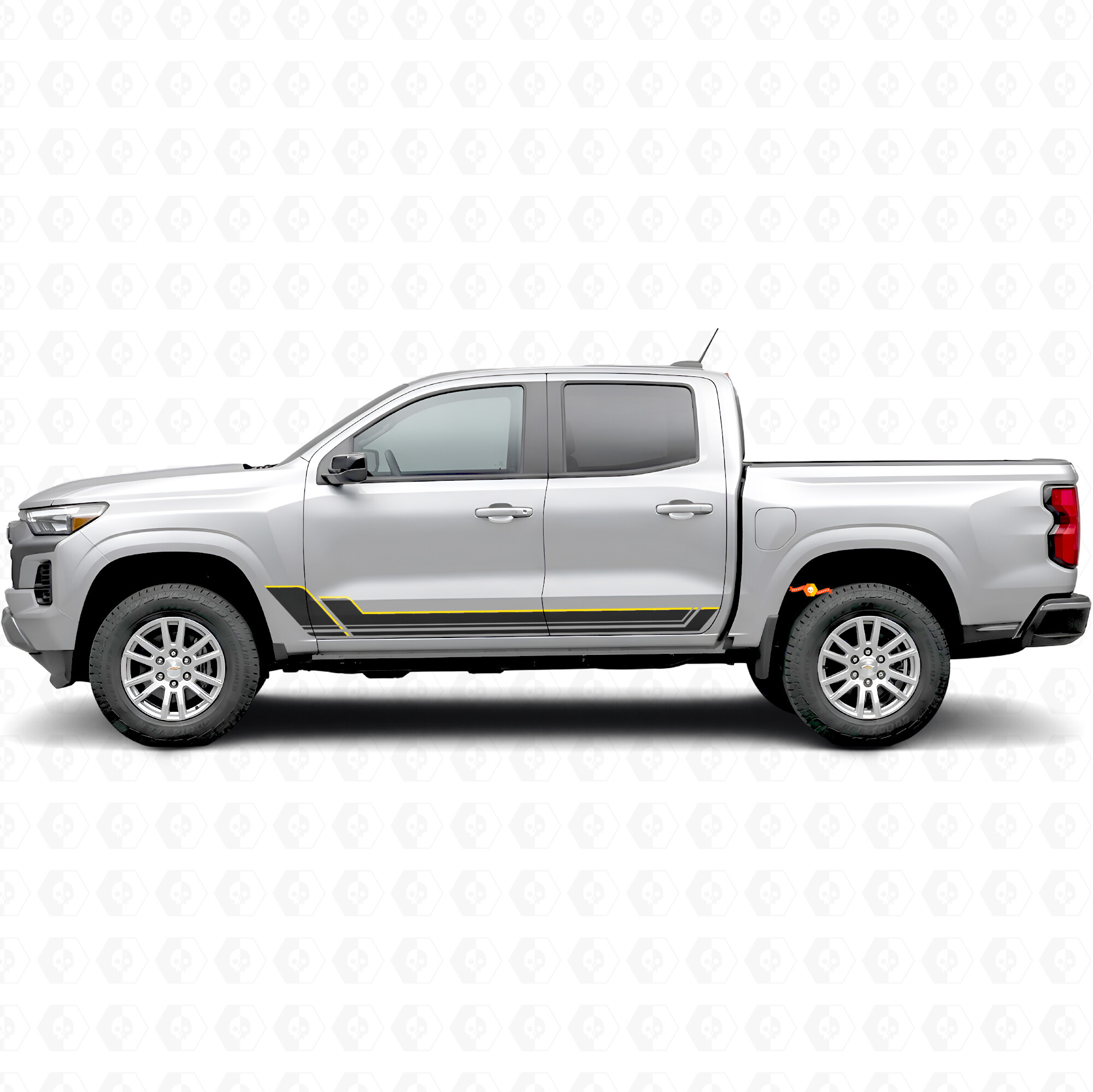 Tiras de vinilo angulares para el contorno de puertas y paneles laterales para Chevrolet Colorado 3ª generación 2023-2026