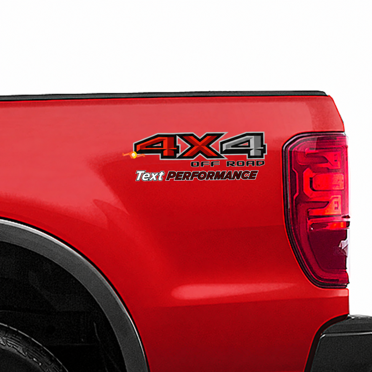 Juego de letras adhesivas de vinilo 4X4 Off Road Performance para la puerta de la caja para Ford F-250