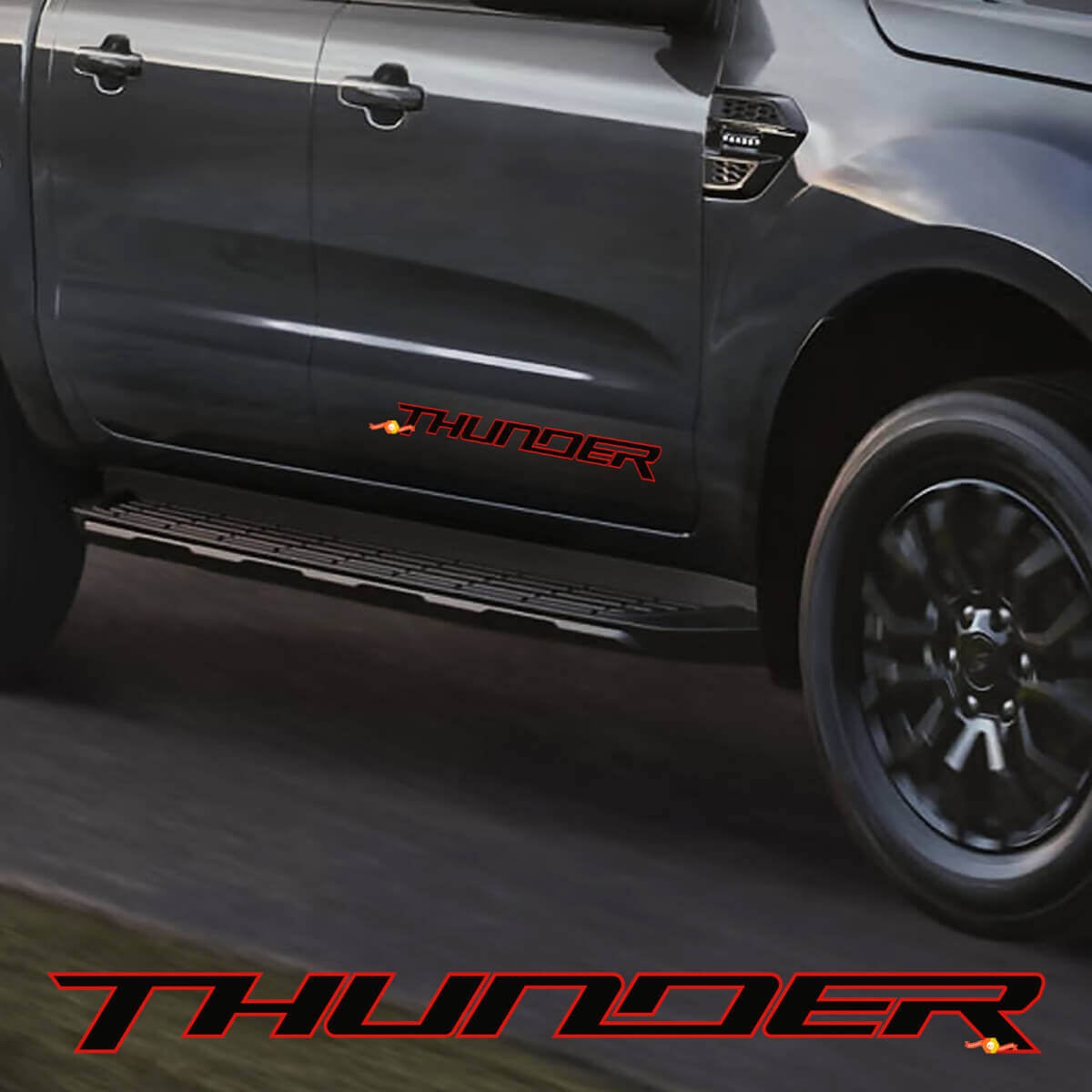 Calcomanías de puertas laterales para Ford Ranger THUNDER
