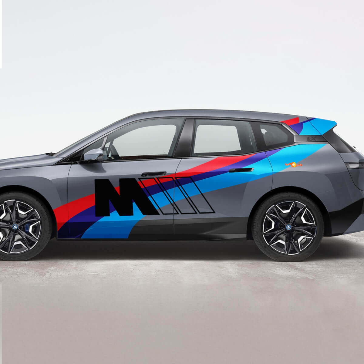 Juego de calcomanías de vinilo Side iX M Racing para BMW iX
