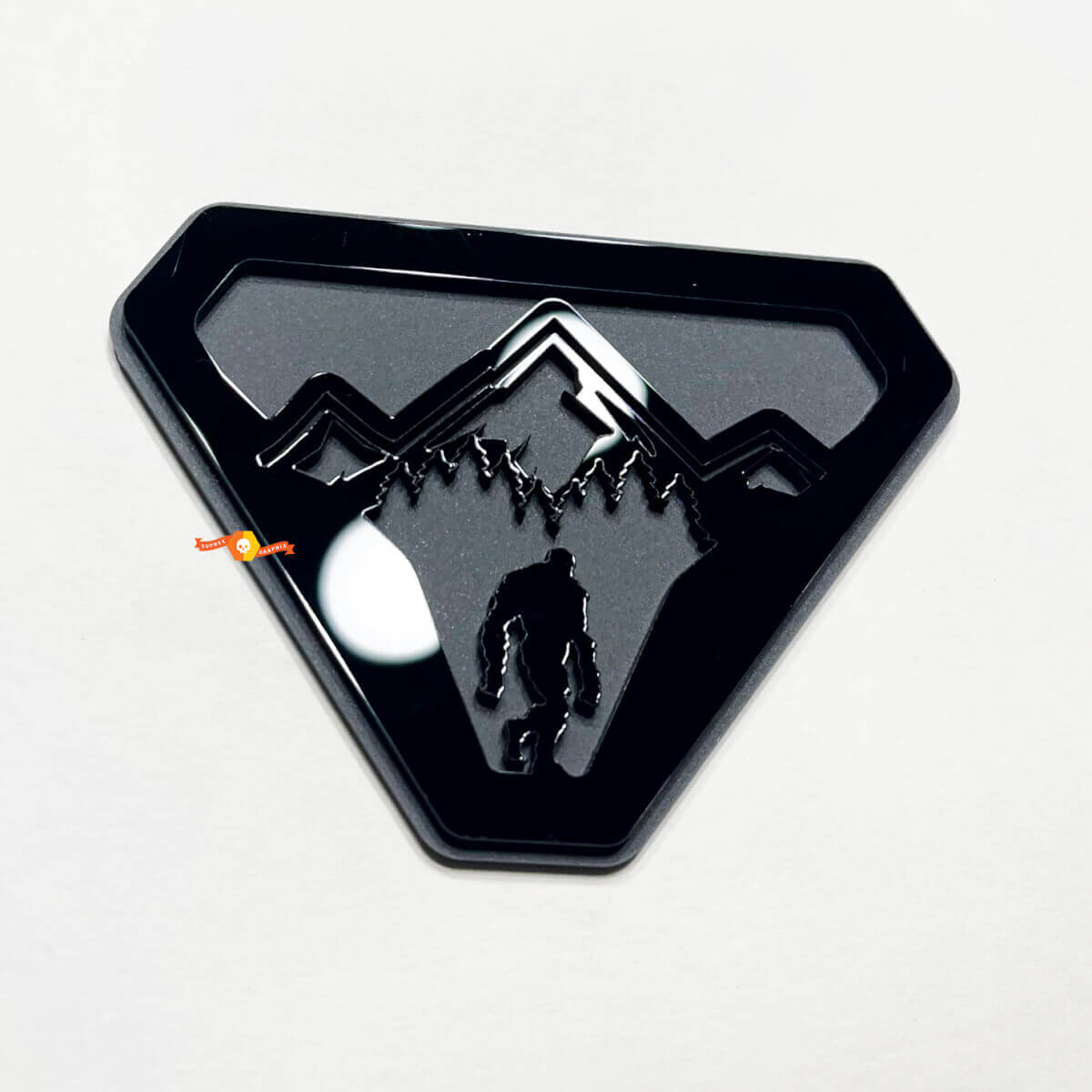 Montañas Sasquatch Bigfoot Yeti Insignias de guardabarros Emblema de portón trasero Insignia 3D 2
