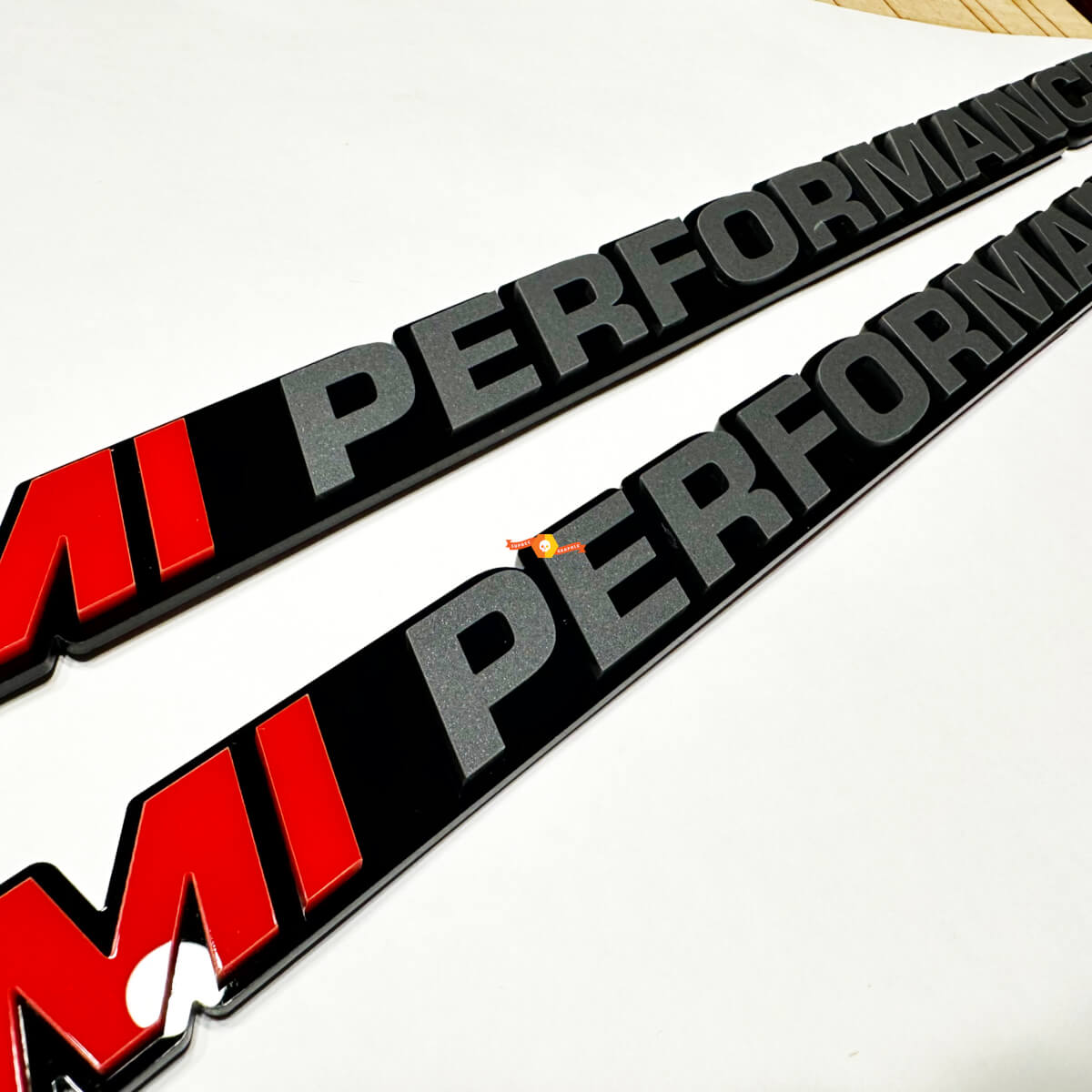 Texto personalizado RENDIMIENTO emblema de capó insignia 3D para camioneta Dodge Ram 1500 5.7L V8 Hemi