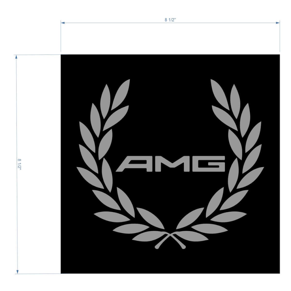 Pegatina adhesiva de vinilo universal corona de carreras AMG para Mercedes-Benz Clase S