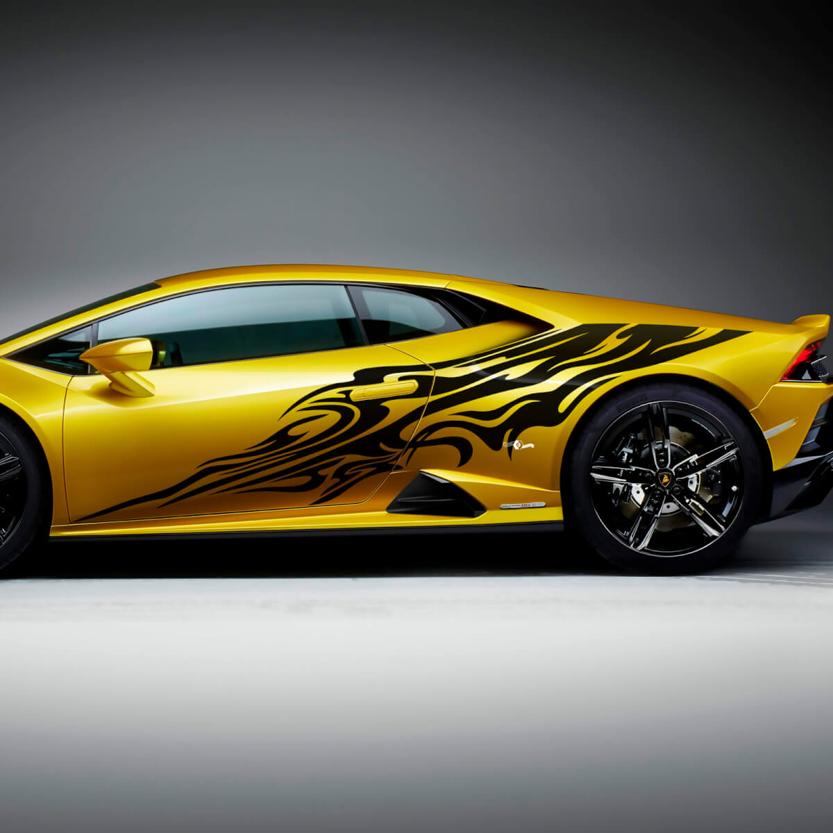 Gráficos de Rayas Tribales Laterales Calcomanía de Vinilo para Carreras para Lamborghini Huracan Evo
