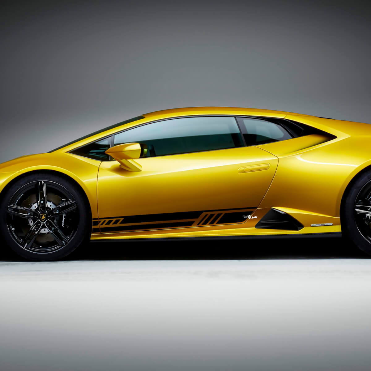 Calcomanía de vinilo de carreras con rayas para el panel lateral para Lamborghini Huracan Evo
