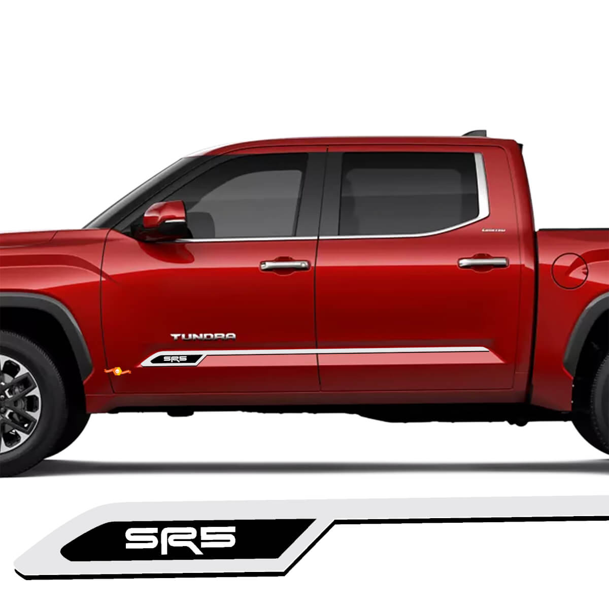 Calcomanía de vinilo para panel lateral de franjas laterales para Toyota Tundra 2025 en adelante