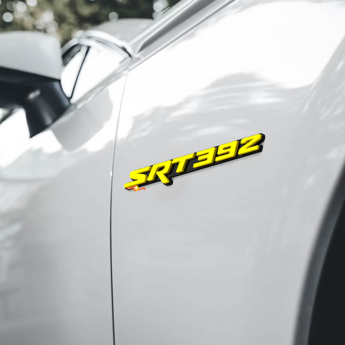 2x Emblema de insignia de guardabarros SRT 392 3D HEMI