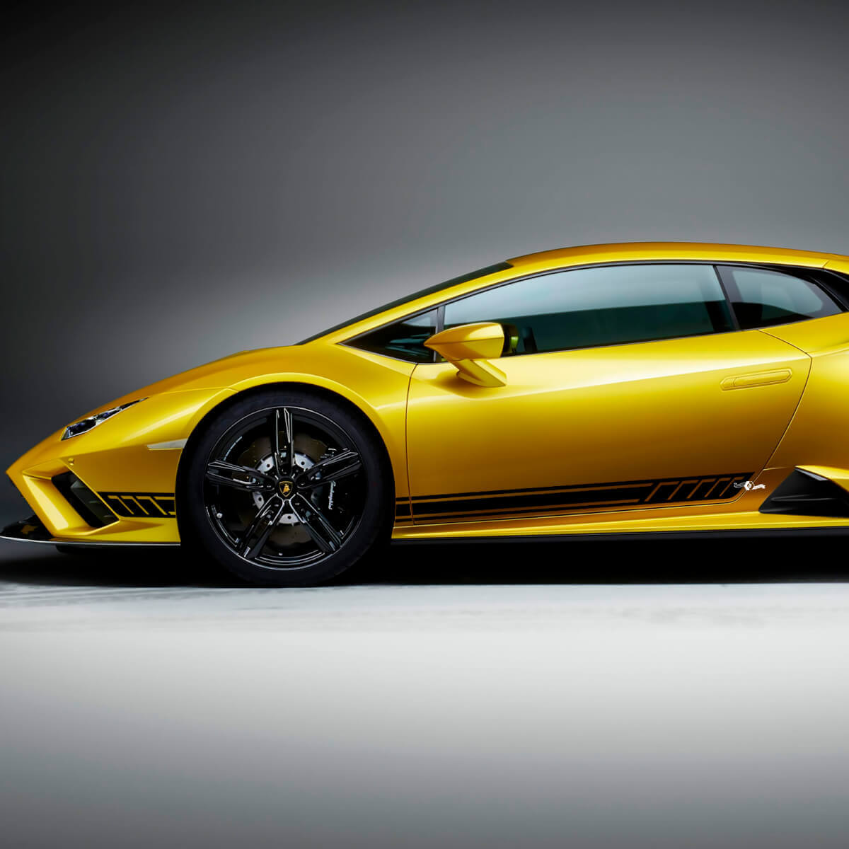 Calcomanía de vinilo con gráficos de rayas laterales para Lamborghini Huracan Evo 3
