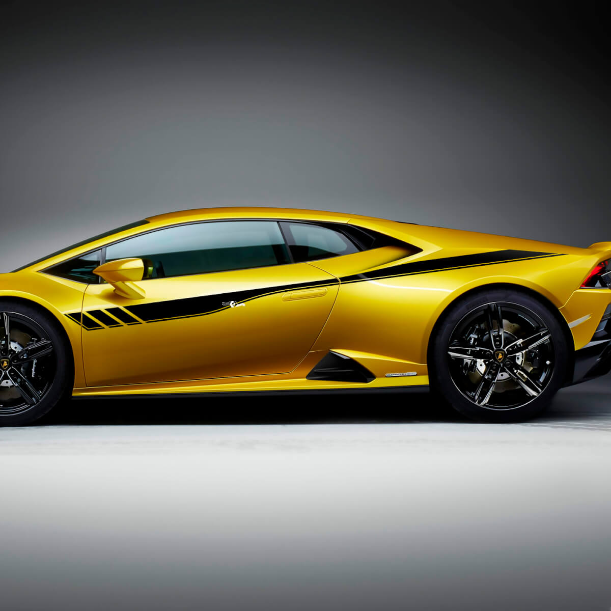 Gráficos de rayas laterales Calcomanía de vinilo para carreras para Lamborghini Huracan Evo 5