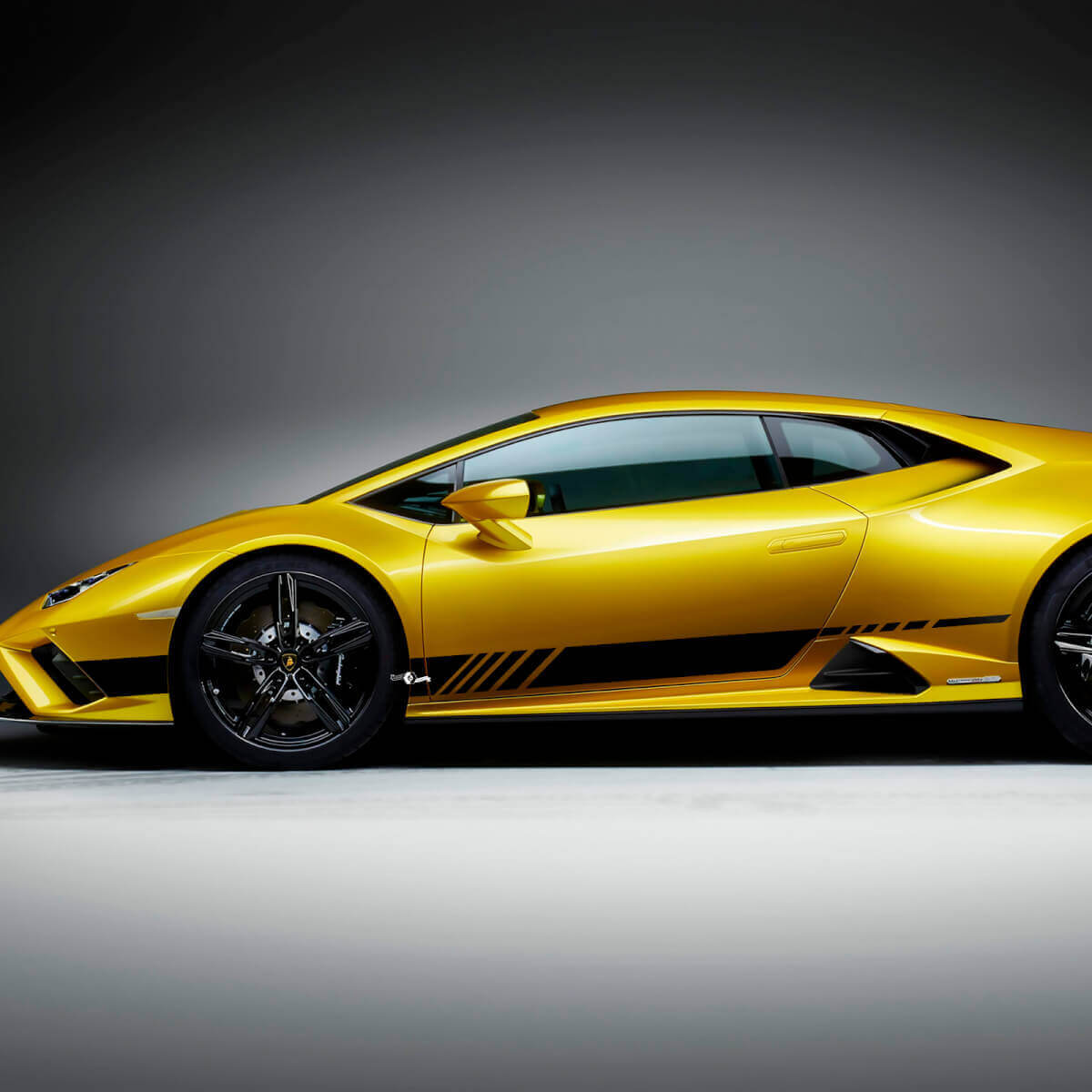 Gráficos de rayas laterales Calcomanía de vinilo para carreras para Lamborghini Huracan Evo