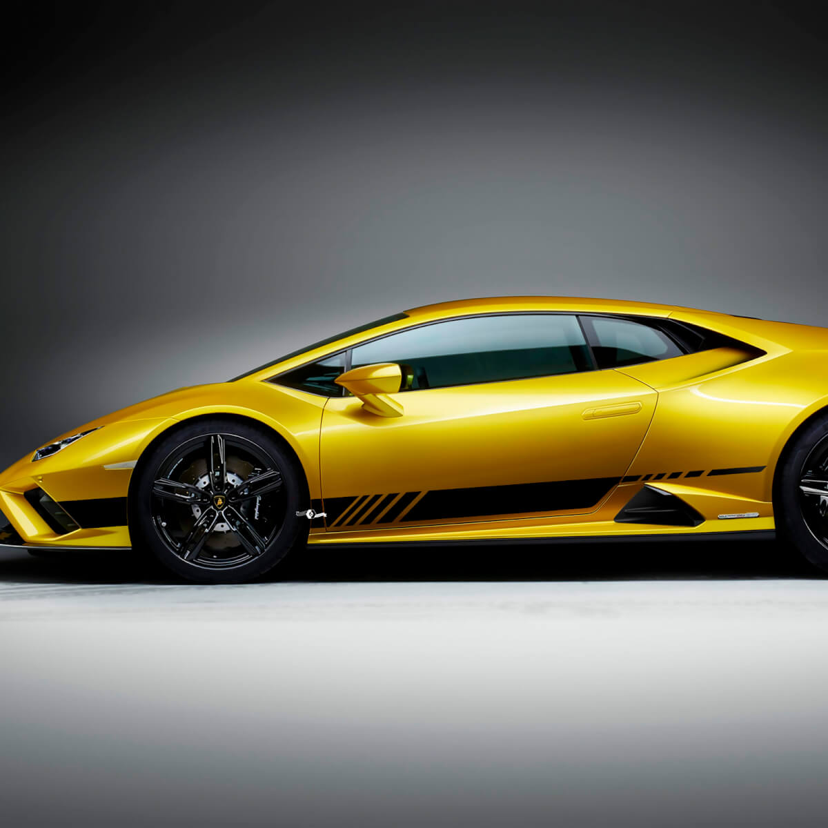 Gráficos de rayas laterales Calcomanía de vinilo para carreras para Lamborghini Huracan Evo 5

