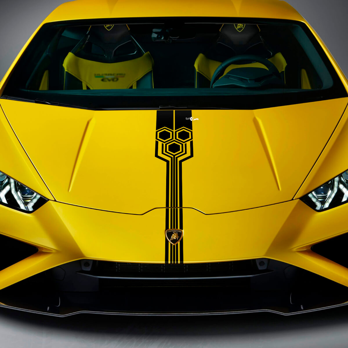 Franja de capó Vinilo Calcomanía Pegatina Gráficos para Lamborghini Huracan Evo