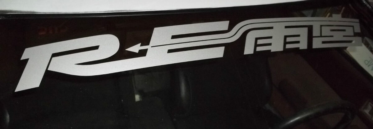 Calcomanía de vinilo para parabrisas estilo RE Amemiya JDM para Mazda RX-7 RX-8