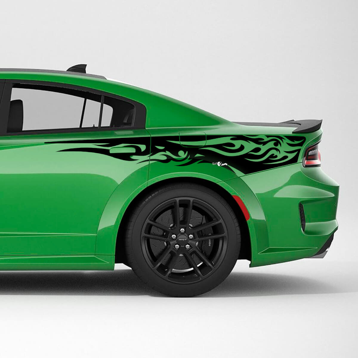 Llamas Calcomanía de vinilo de franja lateral de cuarto trasero para Dodge Charger
