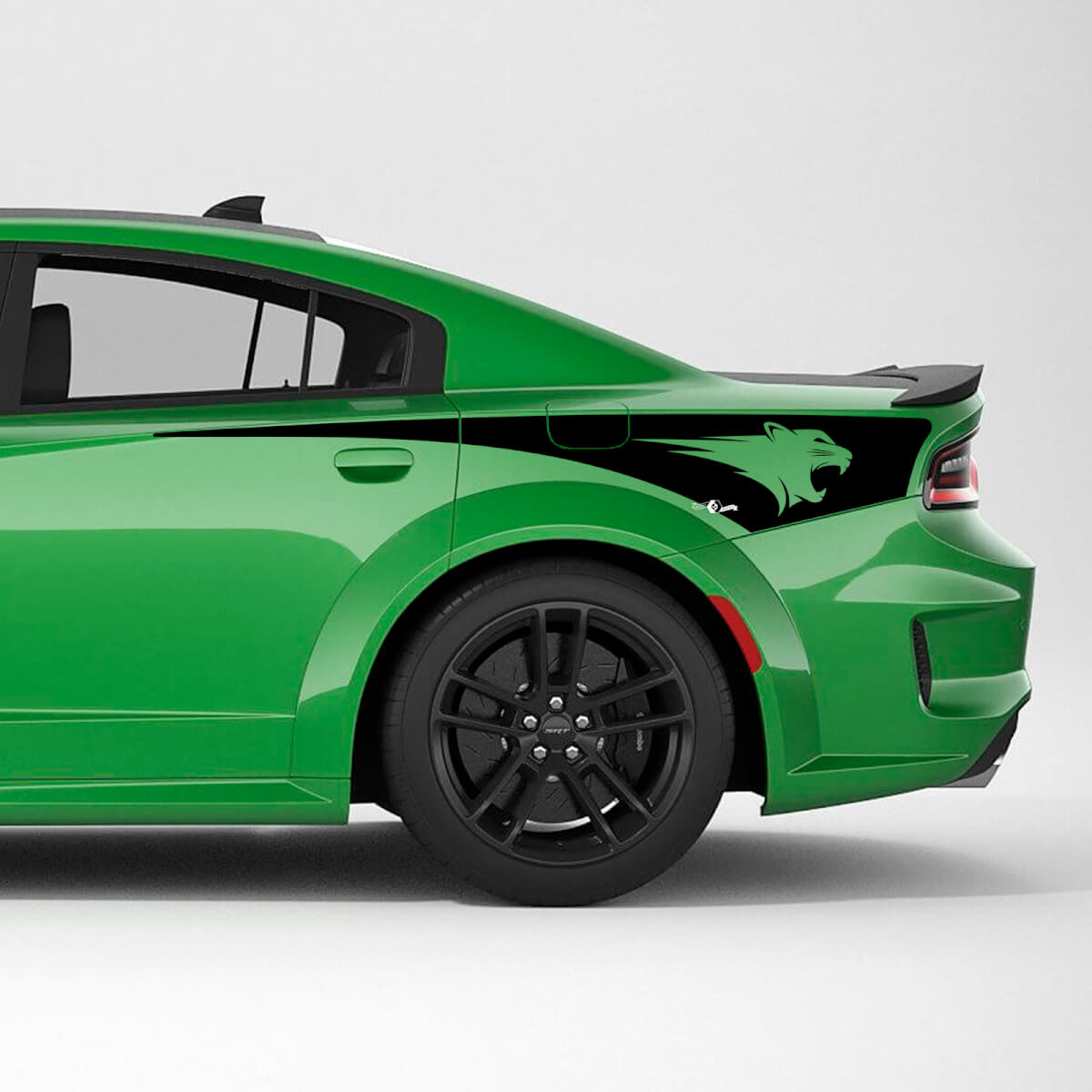 Llamas Calcomanía de vinilo de franja lateral de cuarto trasero para Dodge Charger
