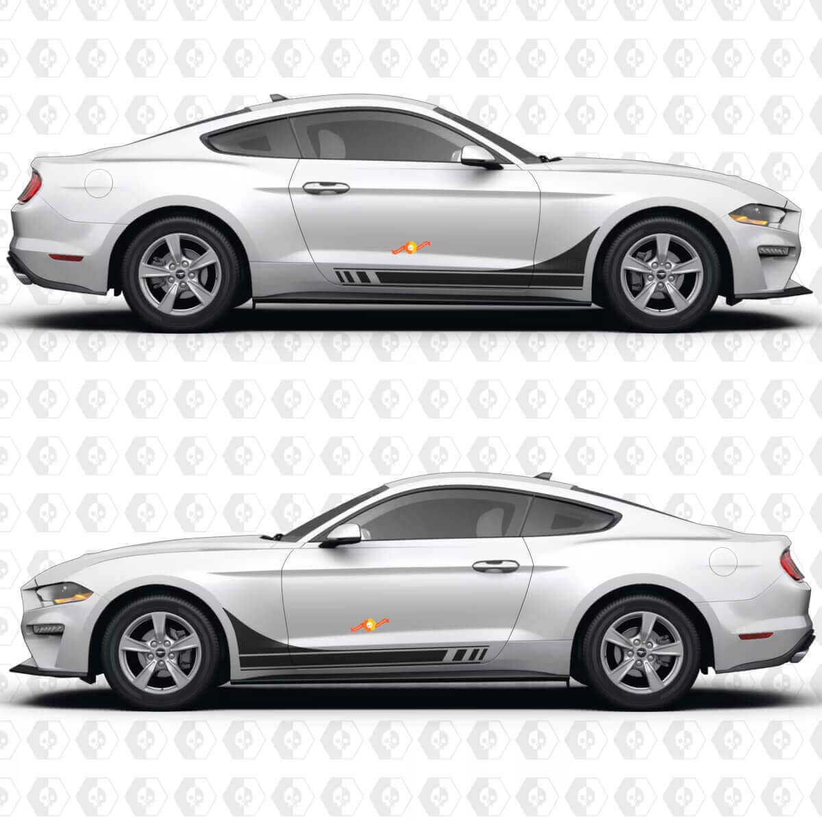 Calcomanía de vinilo con franjas de puerta para coche muscular Musclecar Musclecarmodel GT
