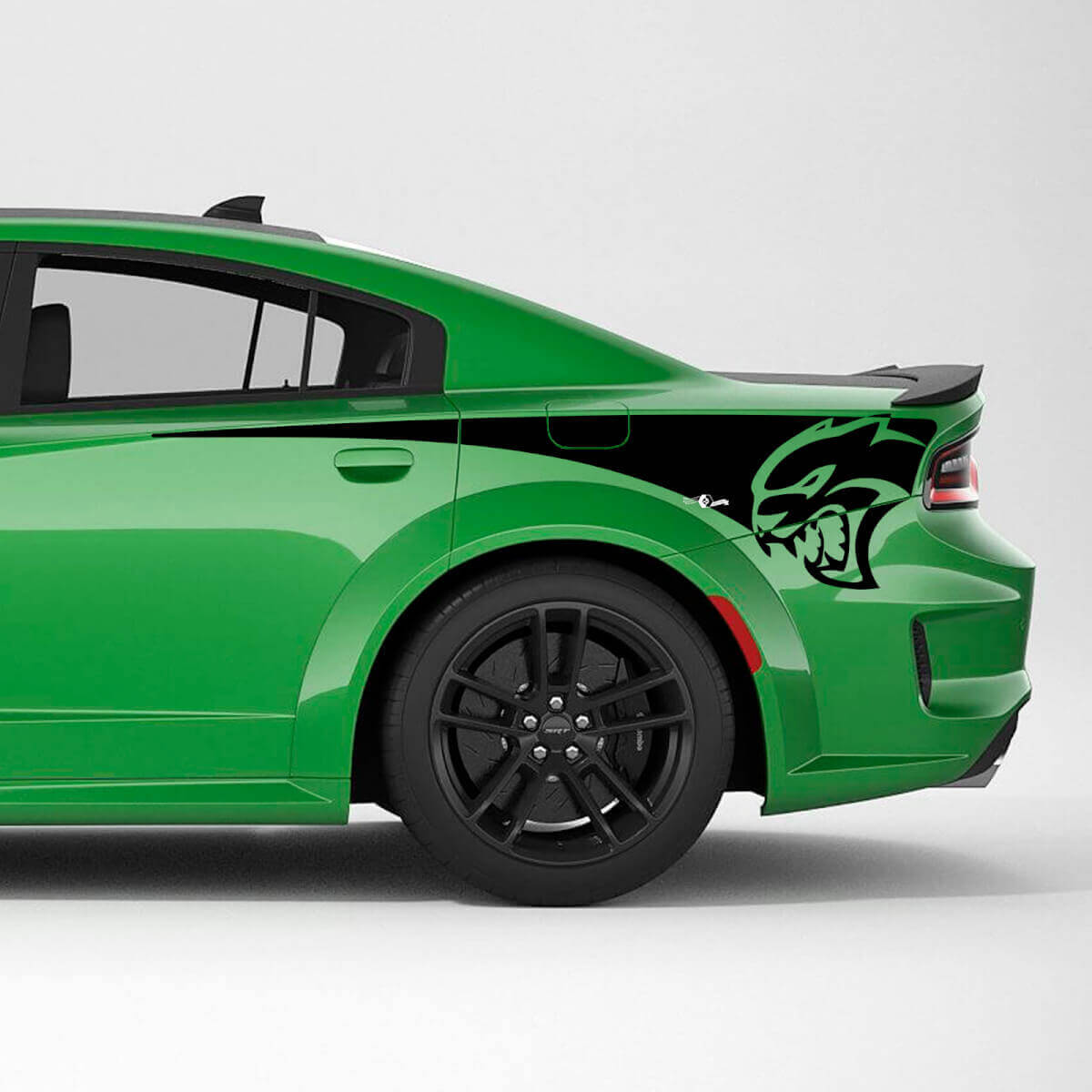 Calcomanía de vinilo de franja lateral trasera Hellcat Wildcat para Dodge Charger