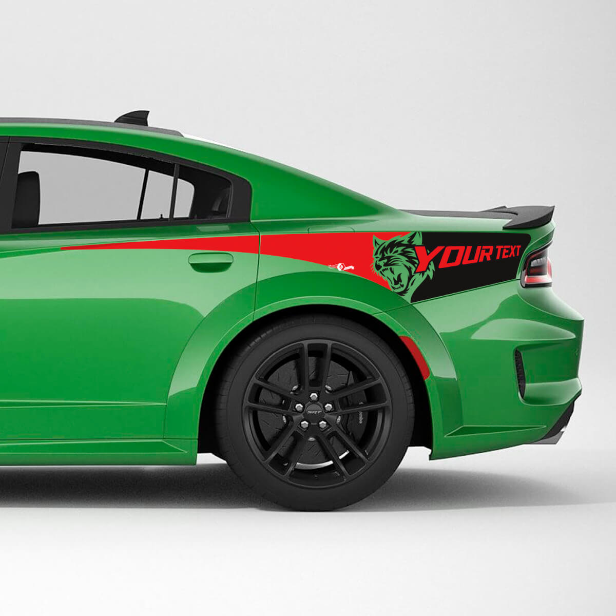 Juego de pegatinas de vinilo para el lateral trasero Hellcat Wildcat para Dodge Charger