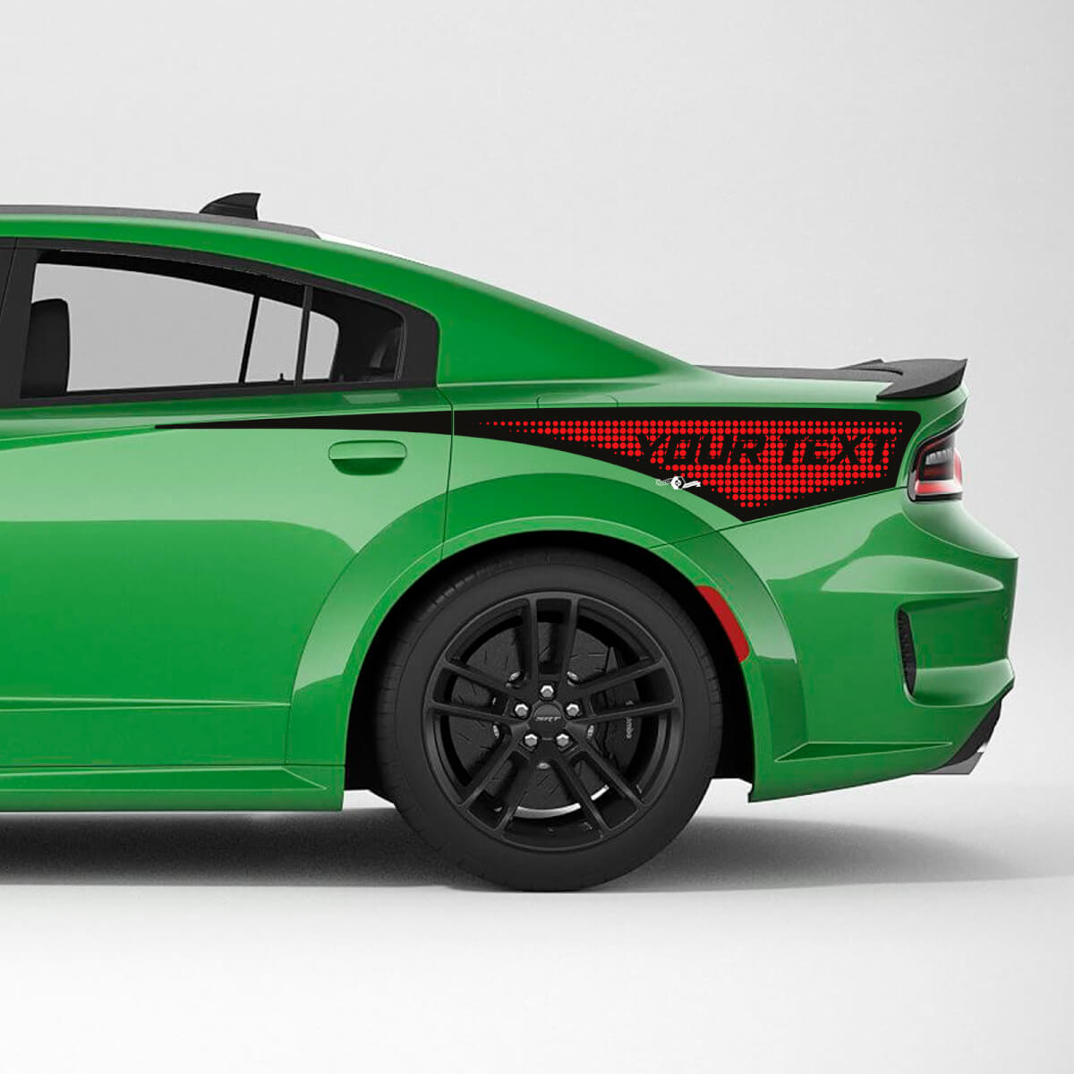 Kit de vinilo con franjas laterales traseras personalizadas perforadas para Dodge Charger
