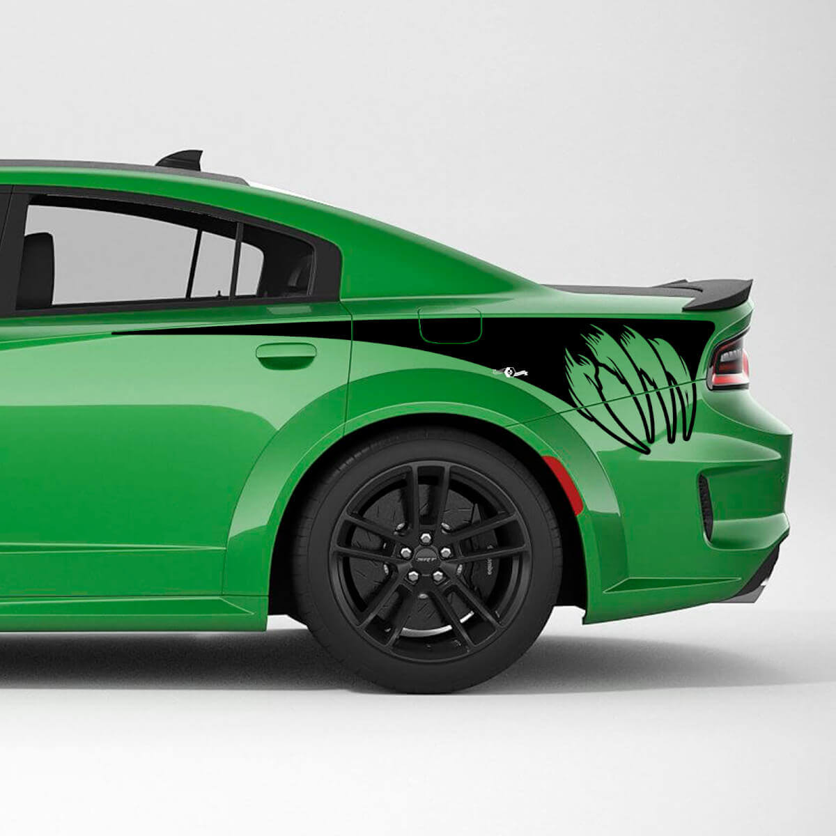 Calcomanía de vinilo de rayas laterales del cuarto trasero para Dodge Charger
