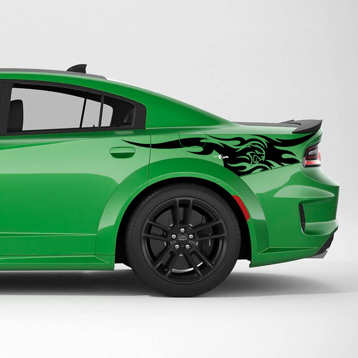 Calcomanía de vinilo de rayas laterales del cuarto trasero tribal SRT Hellcat para Dodge Charger
