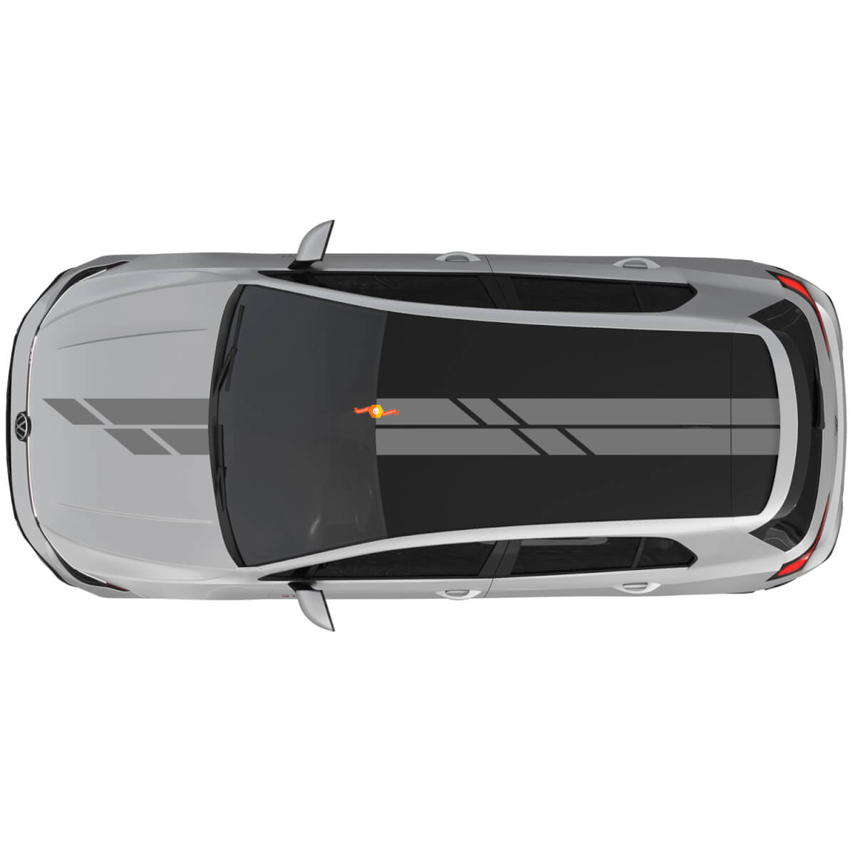 Hood Roof Racing Stripes Decals Stickers kit For Volkswagen Golf GTI