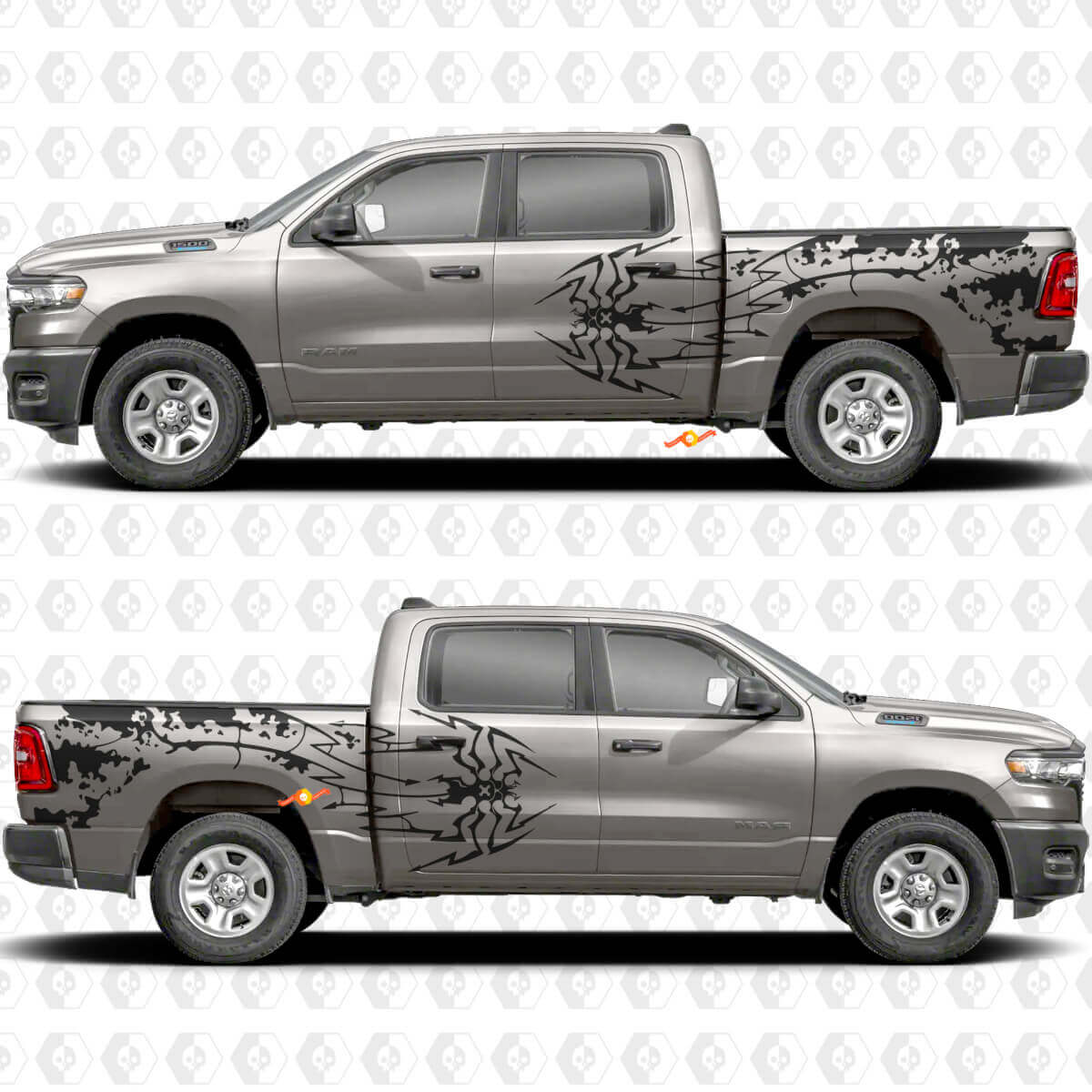 Kit de vinilos laterales Spider and Splash para Dodge Ram 1500