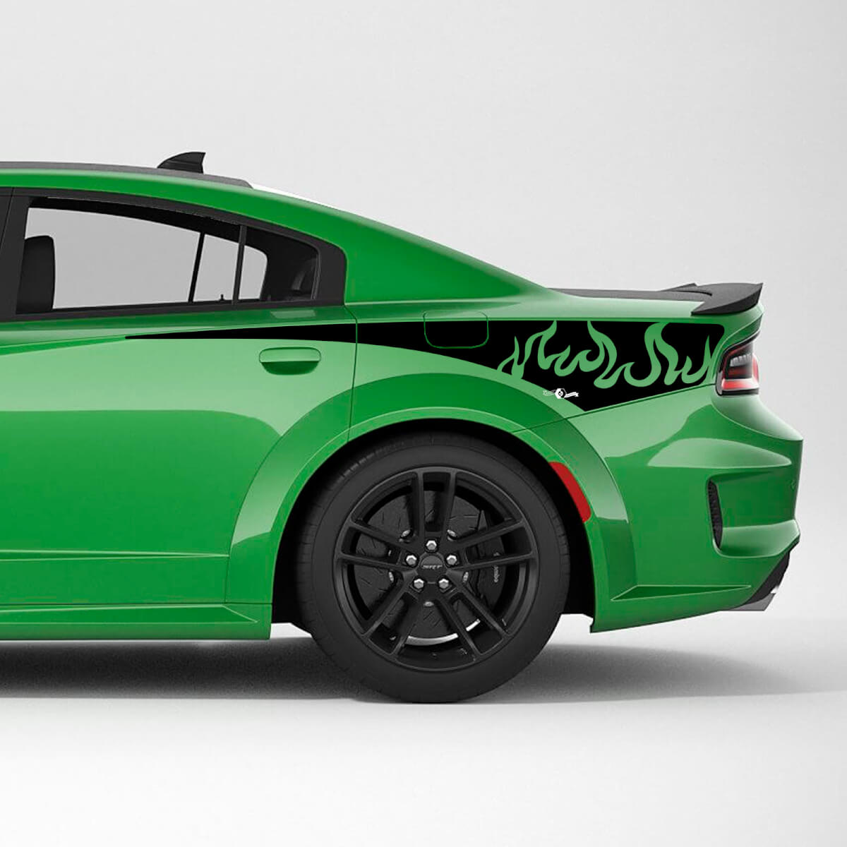 Calcomanía de vinilo con diseño tribal de llama para el panel lateral trasero del Dodge Charger