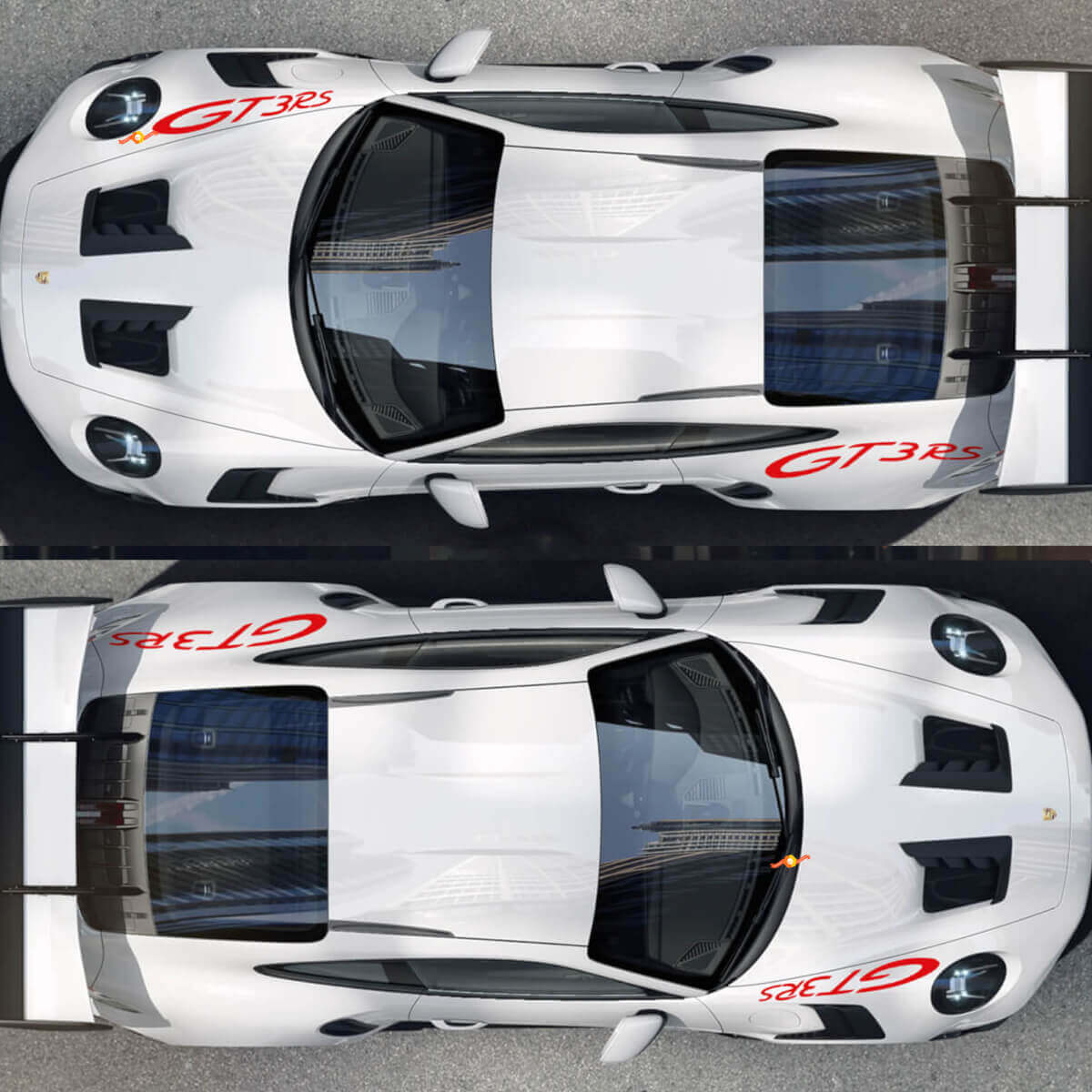 Kit de Calcomanías para Guardabarros Delantero y Panel Trasero del Porsche 911 GT3 RS