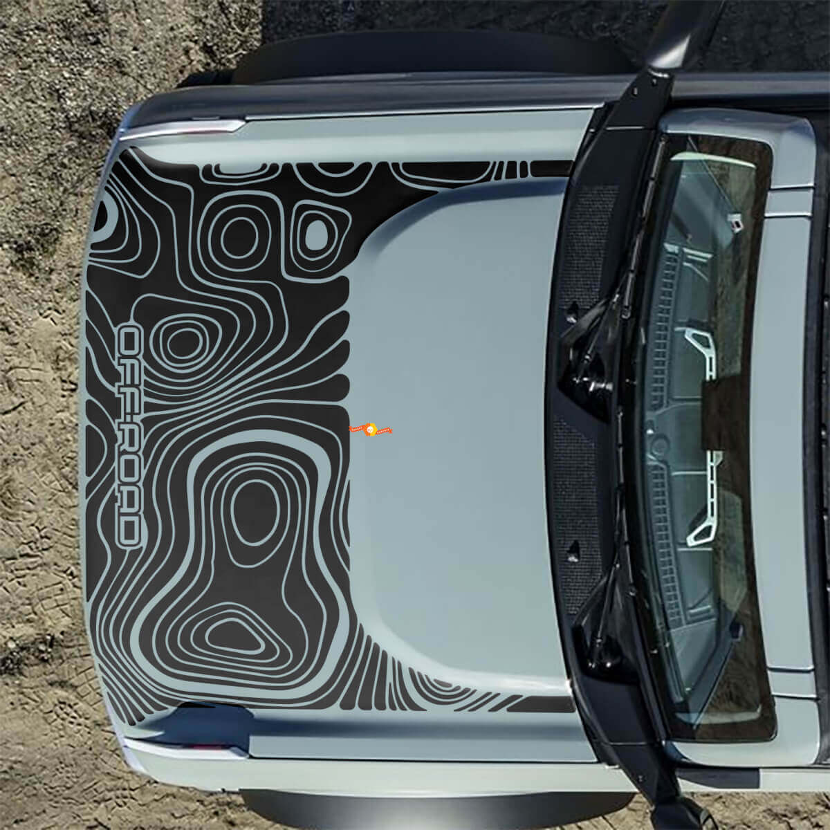 Calcomanías adhesivas topográficas de capó para Ford Bronco 2