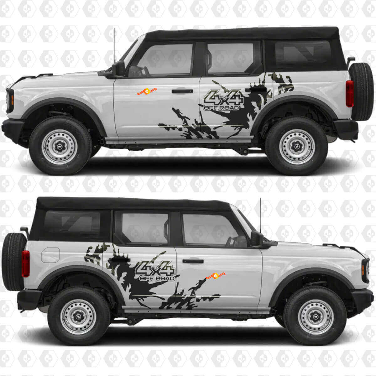 Kit de vinilo lateral para salpicaduras de barro 4x4 Off Road para Musclecar horse