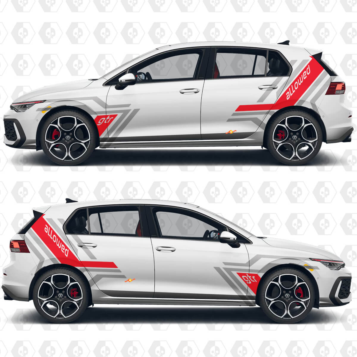 Calcomanías de vinilo deportivas personalizadas para Volkswagen Golf Gti