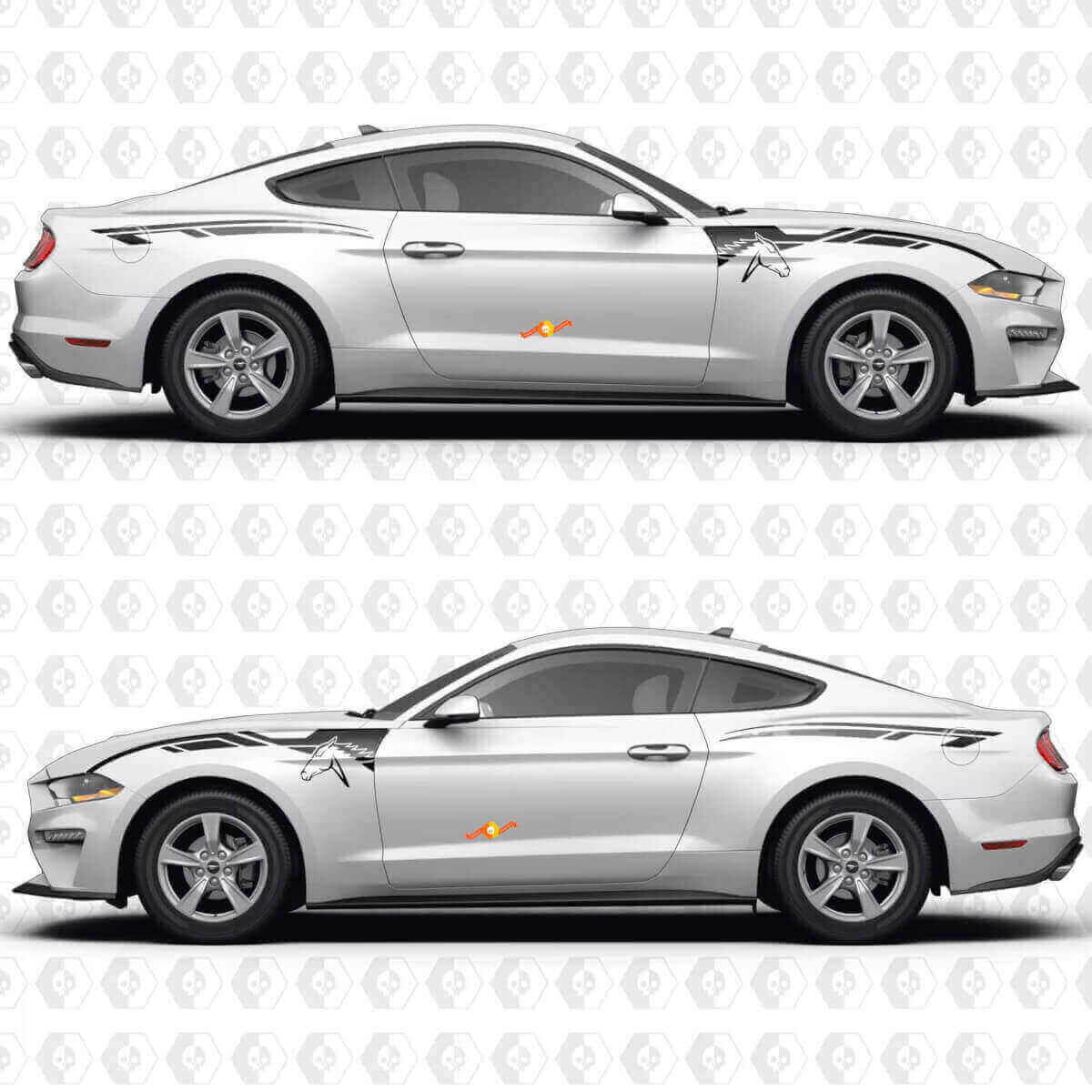 Calcomanía de vinilo con gráficos para guardabarros Aero Flow y panel trasero para Musclecar Musclecarmodel