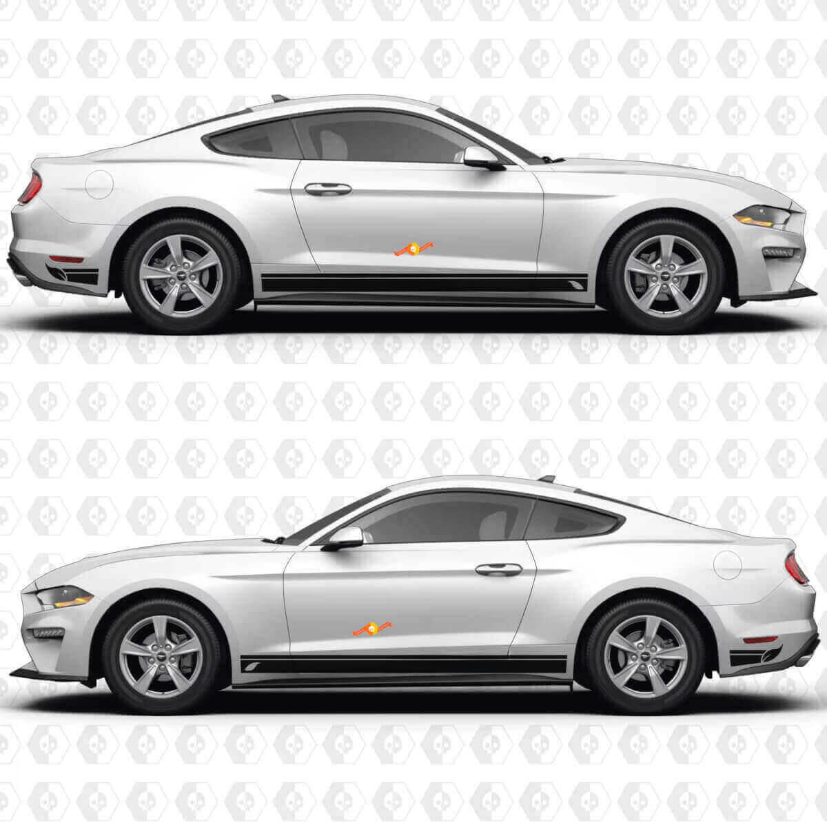 Calcomanía de vinilo con raya ancha para la puerta lateral para Musclecar Musclecarmodel