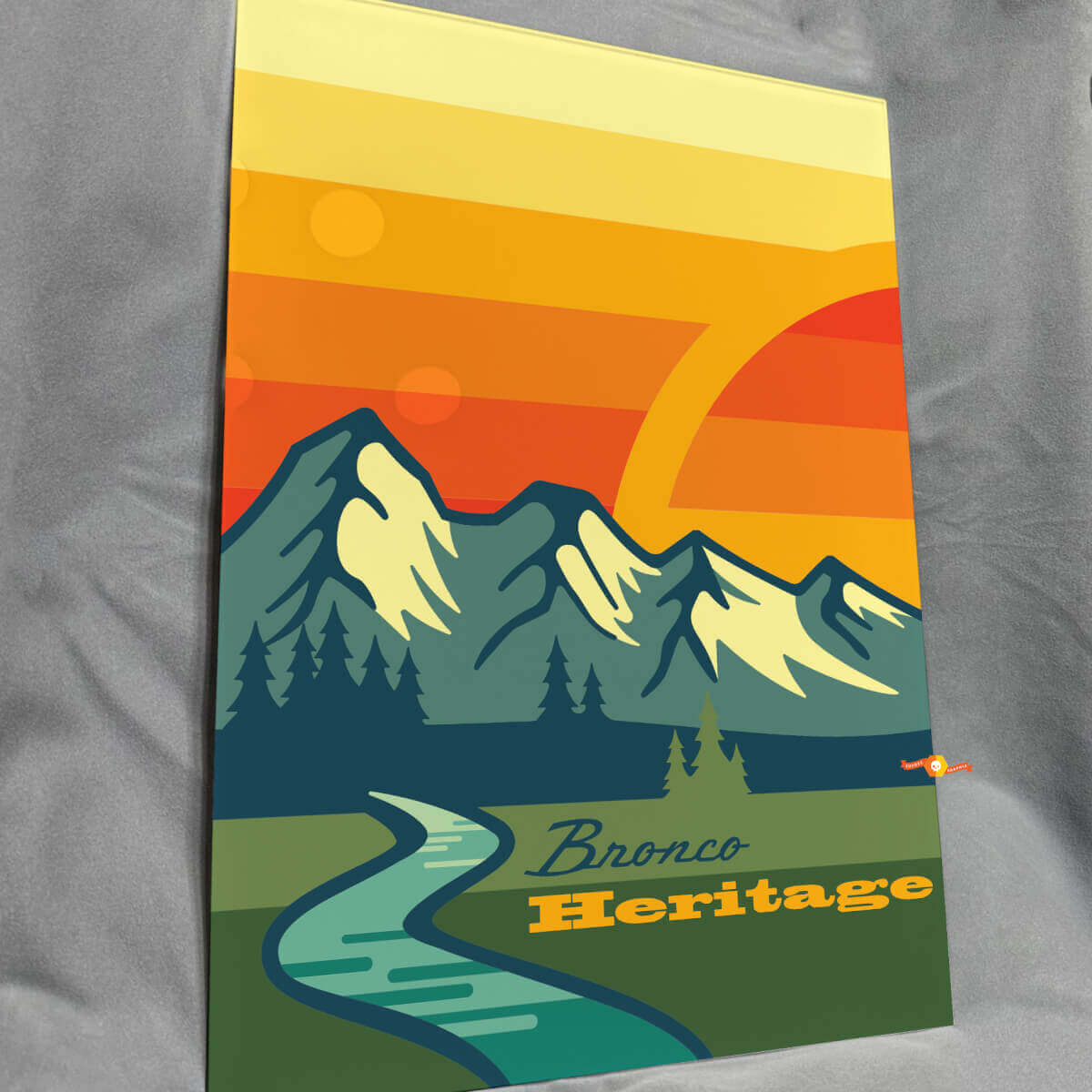 Panel de arte mural acrílico brillante Heritage para fanáticos del horse