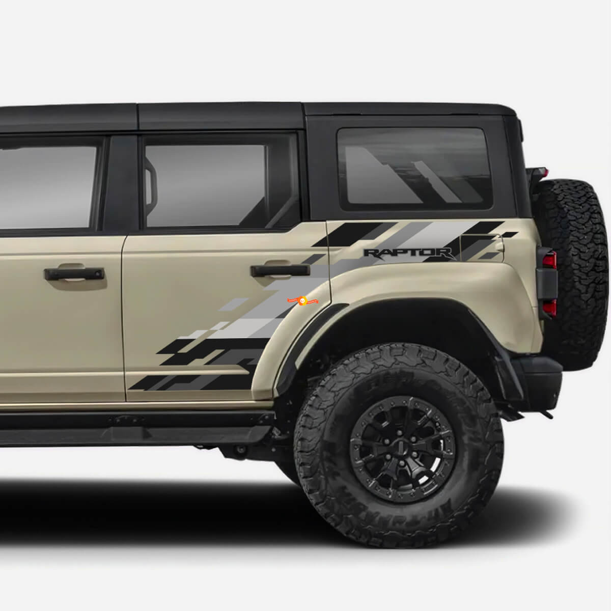 Kit de gráficos de vinilo para panel lateral trasero, compatible con Ford Bronco estilo Raptor id=17804