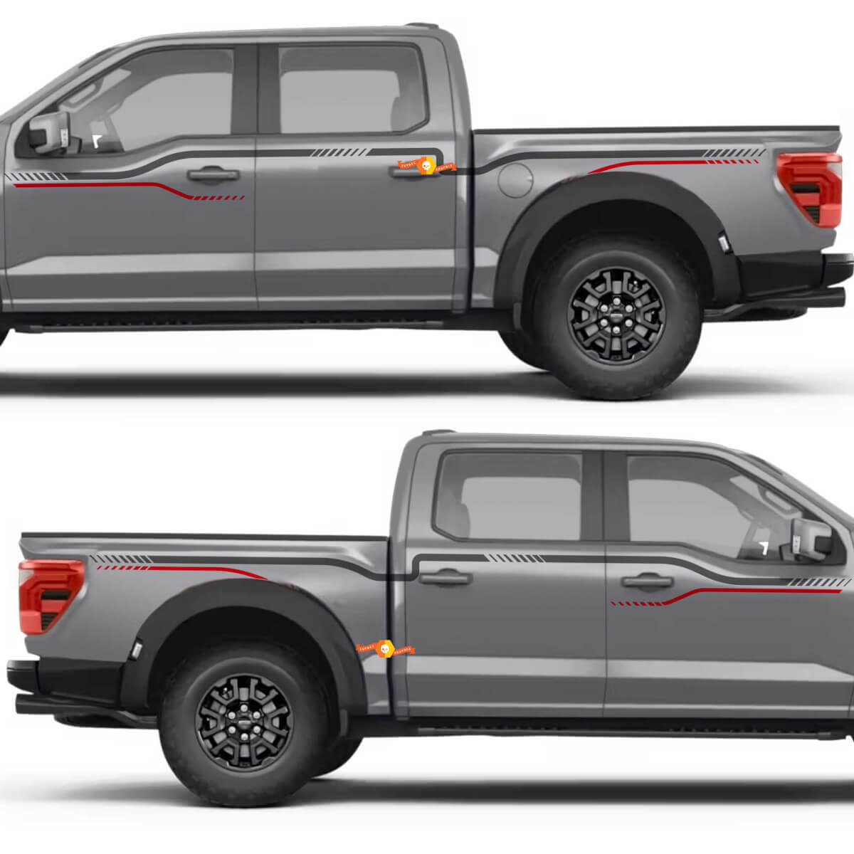 Gráficos de Línea Minimalista Puertas Laterales Calcomanía de Vinilo para Guardabarros Trasero Musclecar truck
