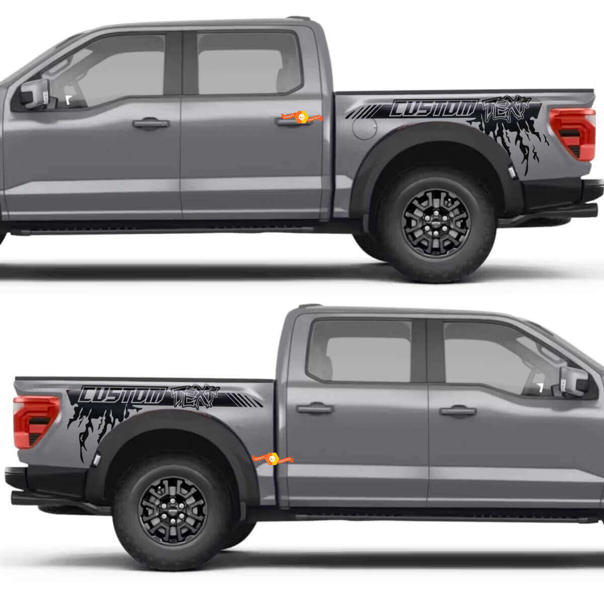 Calcomanía adhesiva de vinilo de salpicadura lateral para guardabarros trasero para Musclecar truck