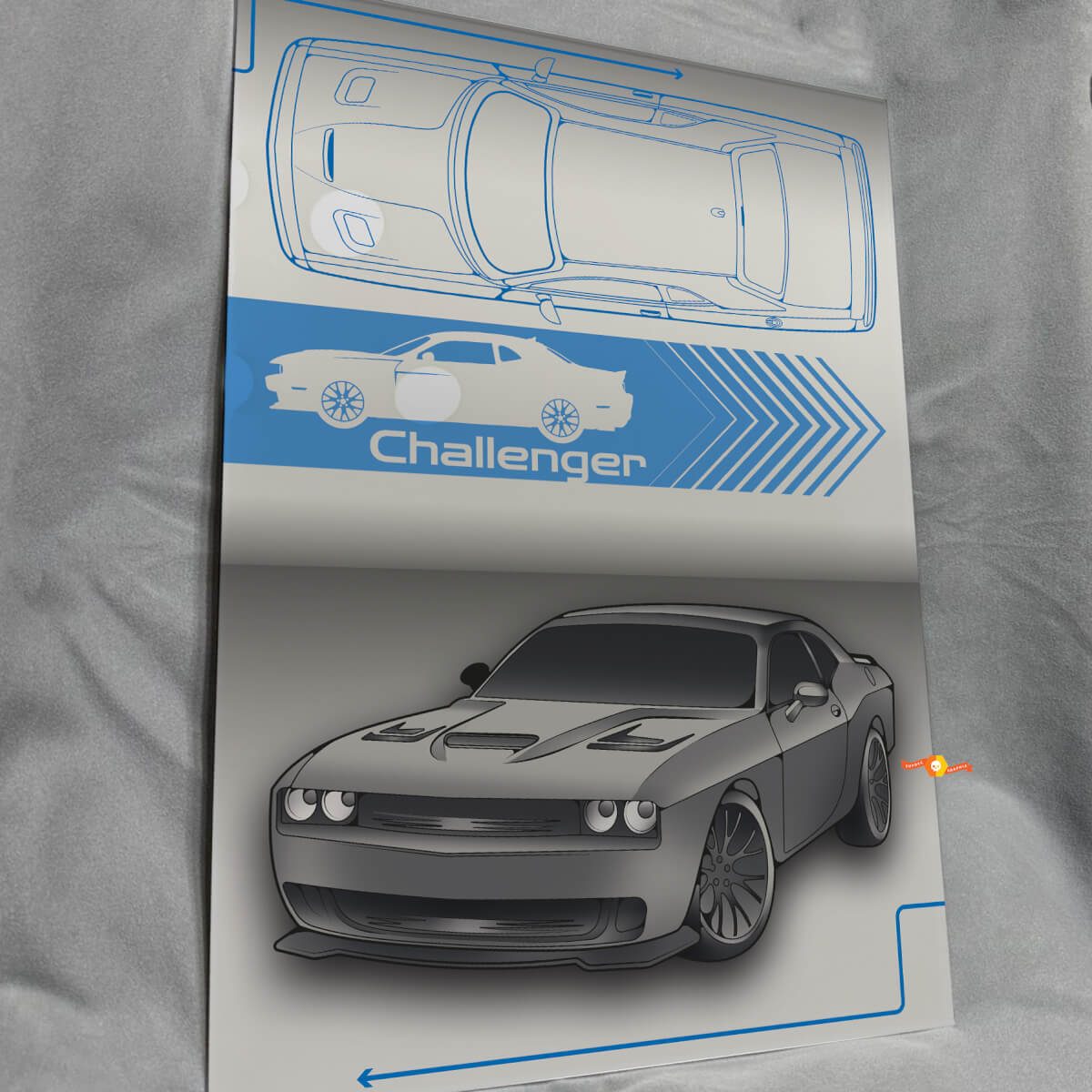 Custom Challenger Glossy Acrylic Garage Wall Art Panel for Dodge Challenger fans