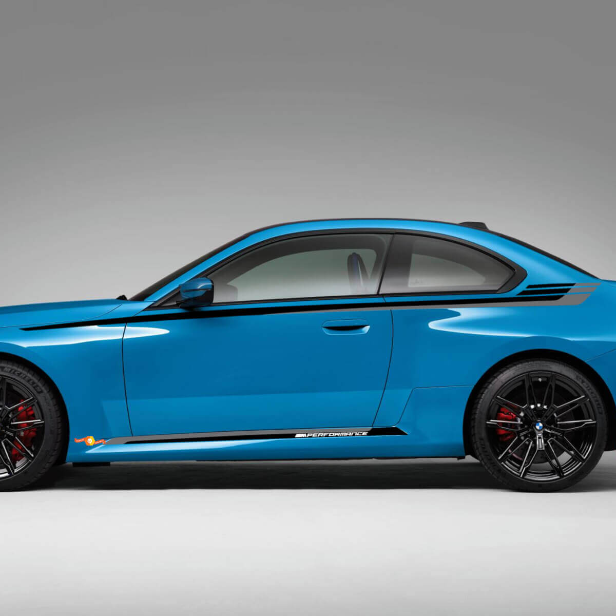 Kit de pegatinas de vinilo con franjas laterales estilo M Performance para BMW M2 G87