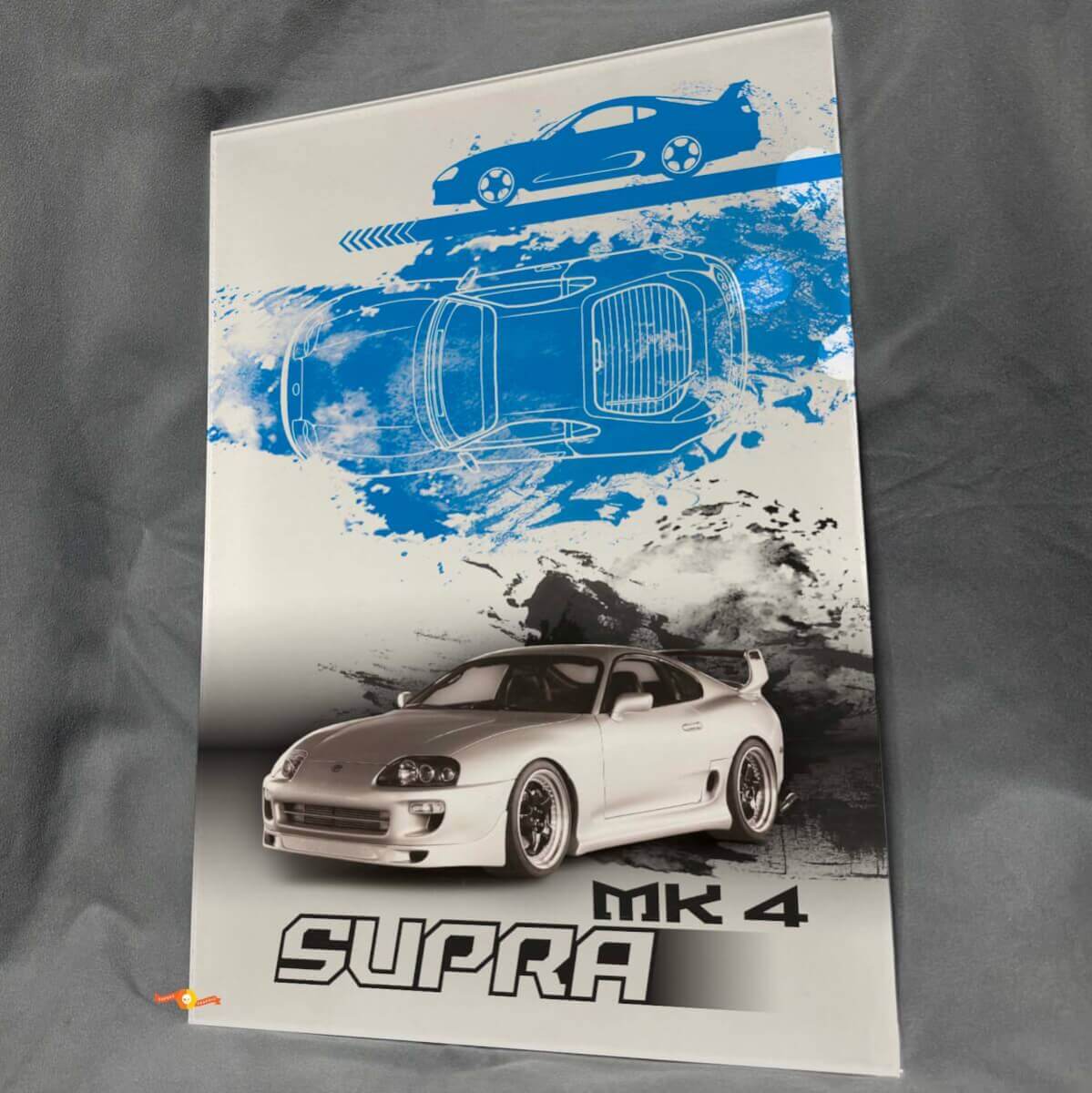 Panel de Arte de Pared de Garaje en Acrílico Brillante Personalizado para Fans del Toyota Supra