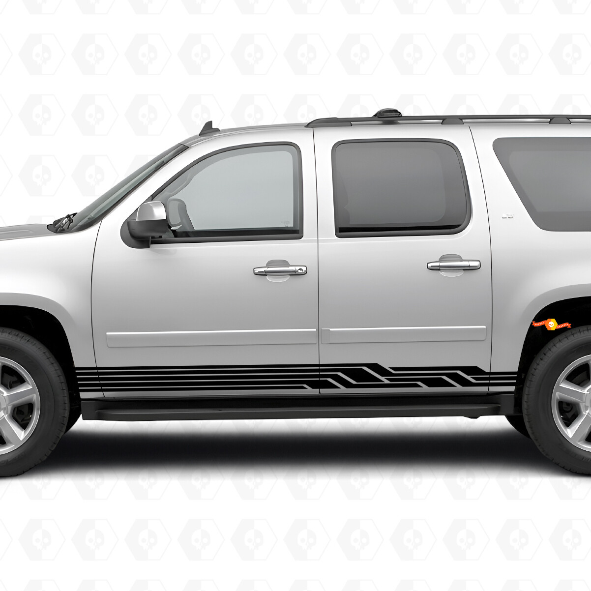Líneas de vinilo angulares para puertas y paneles laterales para Chevrolet Suburban GMT900 2007-2014
