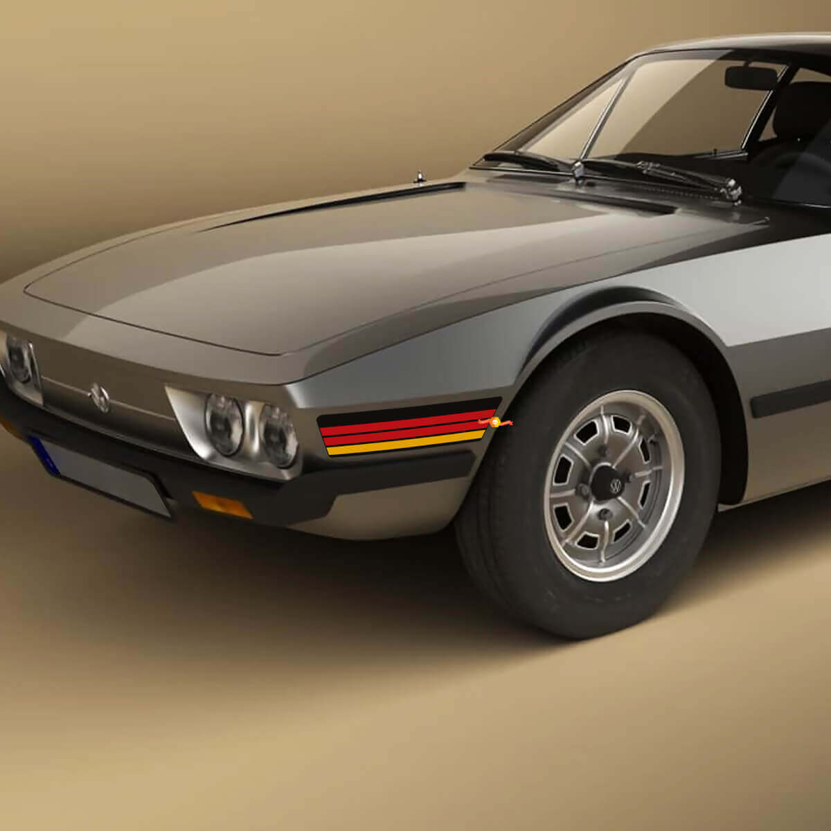 Calcomanías de vinilo de rayas vintage retro para guardabarros delantero de Volkswagen SP2