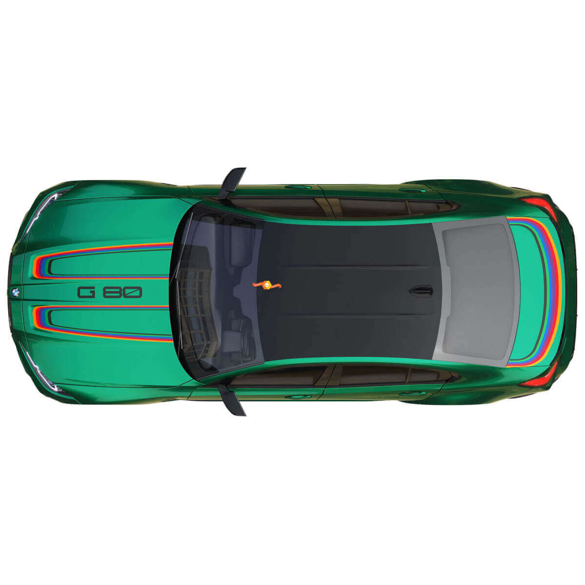 Calcomanía de vinilo con franjas para cofre y cajuela M Performance 2 para BMW M3 G80