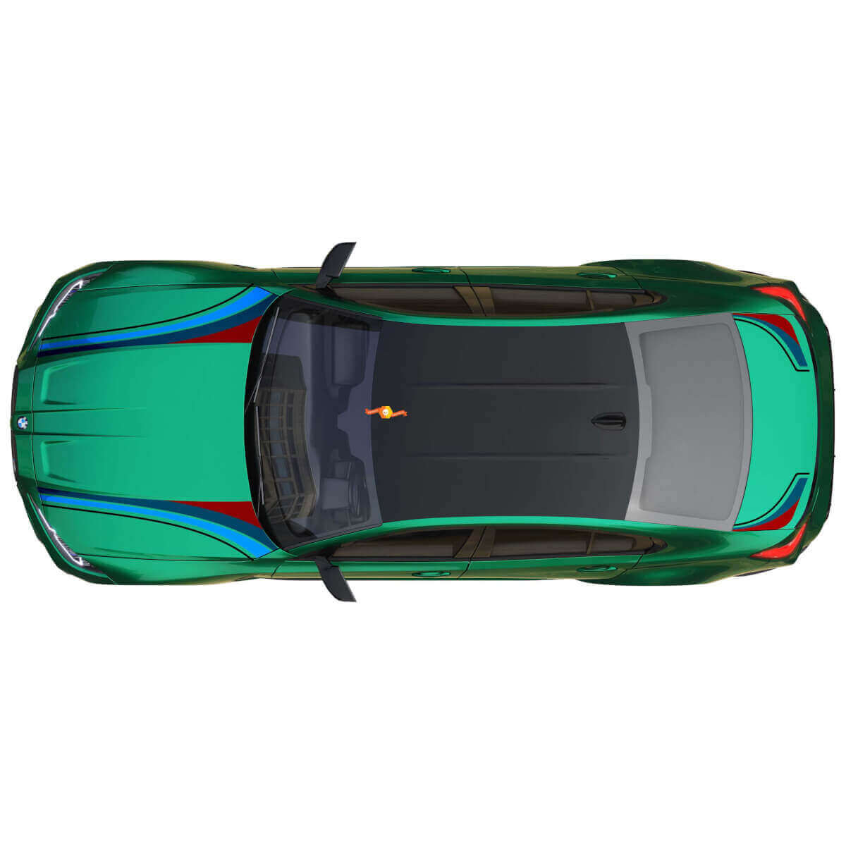 Calcomanía de vinilo con franjas para capó y maletero M Performance 3 para BMW M3 G80