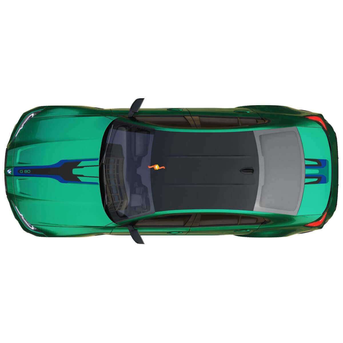 Calcomanía de vinilo con franjas abstractas para capó y maletero M Performance para BMW M3 G80